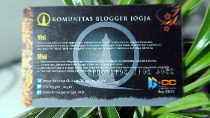 Kartu Anggota Komunitas Blogger Jogja