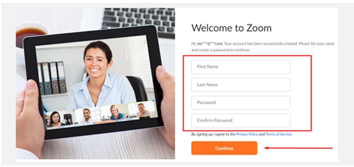 Masukan Nama dan Password Zoom