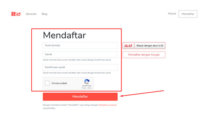 form pendaftaran situs s.id