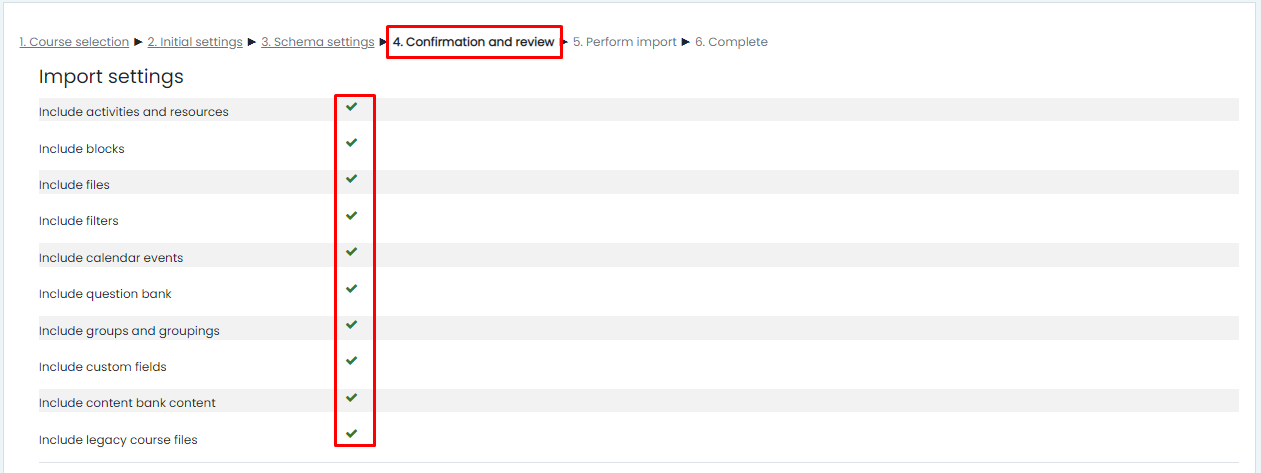 confirmation and review